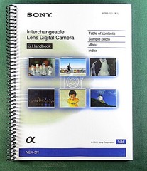 Sony NEX-5N Handbook Manual: Full Color 200 Pages & Protective Covers!