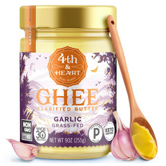 California Garlic Grass-Fed Ghee, Clarified Butter, Keto, Pasture Raised, Non-Gm