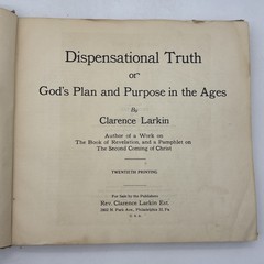 Clarence Larkin Dispensational Truth Hardcover Illustrated 1920 Christianity