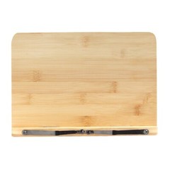Universal Bamboo Book Stand, for Cookbooks, Reading, Cell Phone, Art, Music