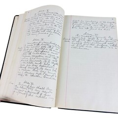 vtg 1903 Ledger book of Harvard college Club of Reading PA 1/4 full
