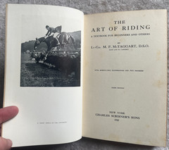 The Art of Riding book horses equestrian McTaggard hardcover 1932 3rd ed antique
