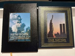 September 11 9/11 Twin Towers New York One Nation Easton Press Leather 22K Gilt