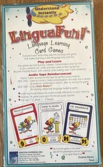 Vintage Linguafun French Language Learning Card Games Audio Cassette 1996