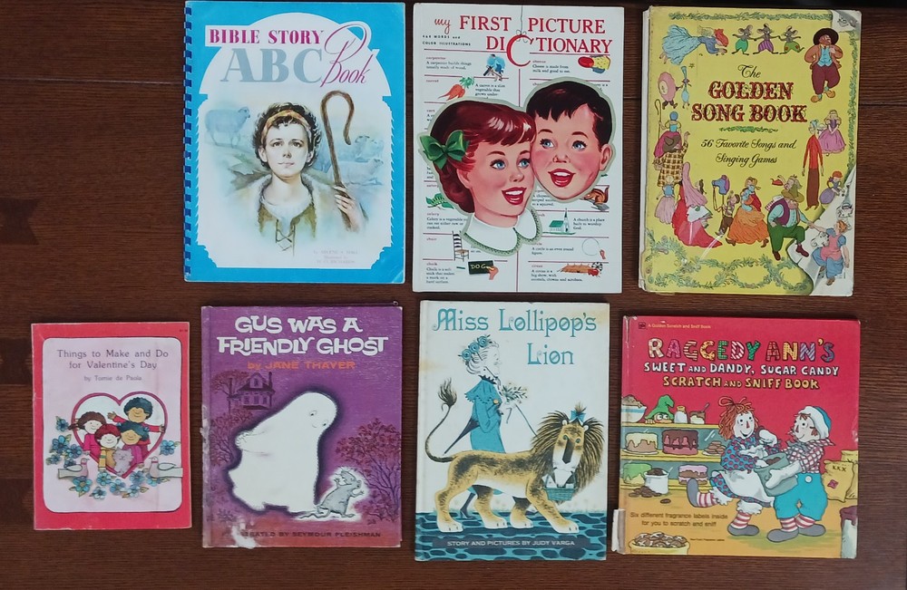 Lot of 7 Vintage Children’s Books 1960 -1976 including Miss Lollipop’s Lion