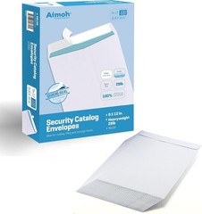 Bulk Pack of 100 9×12 Security Tinted Self-Seal Catalog Envelopes