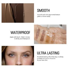SACE LADY 3D Eyebrow Gel Long Lasting 24 0.2 Fl Oz (Pack of 1), 02 DARK BROWN