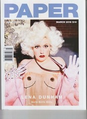 LENA DUNHAM PAPER MAGAZINE MARCH 2016 GIRLS GIRLS GIRLS