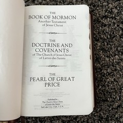 Brown Leather LDS Scripture Set – Holy Bible Book Of Mormon D&C Tabbed 5.25×7.5”
