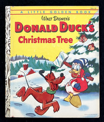 DONALD DUCK’S CHRISTMAS TREE ~ 1st “A” ed Little Golden Book #D39, no writing VG