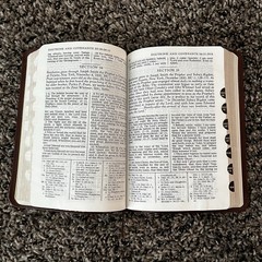 Brown Leather LDS Scripture Set – Holy Bible Book Of Mormon D&C Tabbed 5.25×7.5”