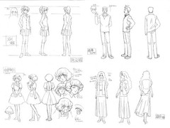 Itazura na Kiss Anime Setting Materials 50 Sheets Used in Production