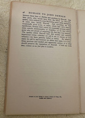 T.S. ELIOT. Homage to John Dryden. Three Essays. Hogarth Press, 1924 1st Edition