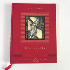 Cinderella Book Childrens Classics Red Hardcover CS Evans Silhouette Art