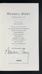 ESSAYS 1993-2017 by Wendell Berry 2019 SIGNED Library of America #317 HC/DJ VG