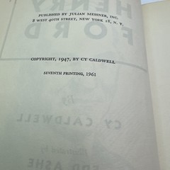 Henry Ford by Cy Caldwell Ex-Library 1961 HC Vintage Henry Ford Biography