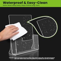 4 Pack Acrylic Brochure Holder 8.5 x 11 inches, Clear 4 Pack8.5 x 11 inches