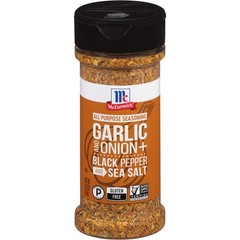 McCormick Garlic and Onion, Black Pepper Sea Salt 4.25 Ounce (Pack of 1)