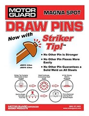 Motor Guard J20014 Magna-Spot Draw Pins with Striker Tip, 2 mm, 500-Pack