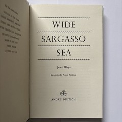 Wide Sargasso Sea Jean Rhys 1st Edition 6th Impression 1983 Andre Deutsch