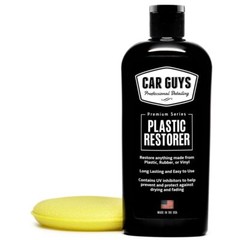 CAR GUYS Plastic Restorer Solution for Bringing Rubber Vinyl & Plastic 8 oz