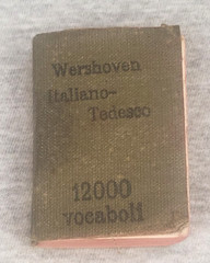 Miniature Italian German Wershoven 12,000 Word Dictionary Softback 1-3/8″