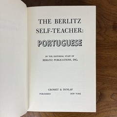 1953 Berlitz Self-Teacher Portuguese Hardcover Dust Jacket Language Course