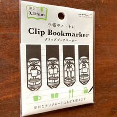 MIDORI Bookmarker Clip Life Pattern Template 4pcs Stainless steel 1.6×0.5in