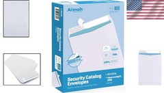 Bulk Pack of 100 9×12 Security Tinted Self-Seal Catalog Envelopes