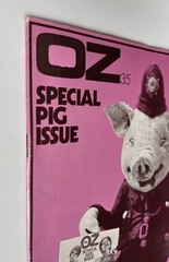 OZ MAGAZINE No.35. Brown pig cover variant. No “40p” printed on cover