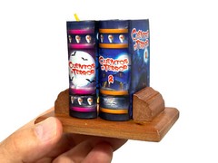 Cuentos de Terror w/wooden stand 800 pages of scary fun mini book set hardcovers