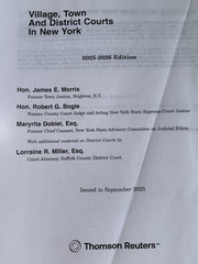 2026 New York Village, Town & District Courts 9781668798737 THOMSON REUTERS NY