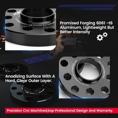 KSP 5X112mm Wheel Spacers,15mm 66.56mm Hubcentric Bore Forged Tuning Spacer f…