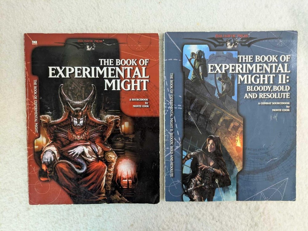 Monte Cook THE BOOK OF EXPERIMENTAL MIGHT Books 1 & 2 Malhavoc Press 2008 D20