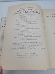 An Outline Of Modern Knowledge By William Rose 1120 Page Science Biology Music