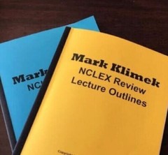 2023 NCLEX Review Notes with shared Mark Klimek Blue & Yellow Book Cd Bundle NEW
