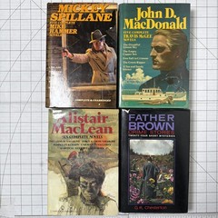 Classic Mystery & Crime Avenel Editions HC/DJ Lot of 4 Books Spillane, MacDonald