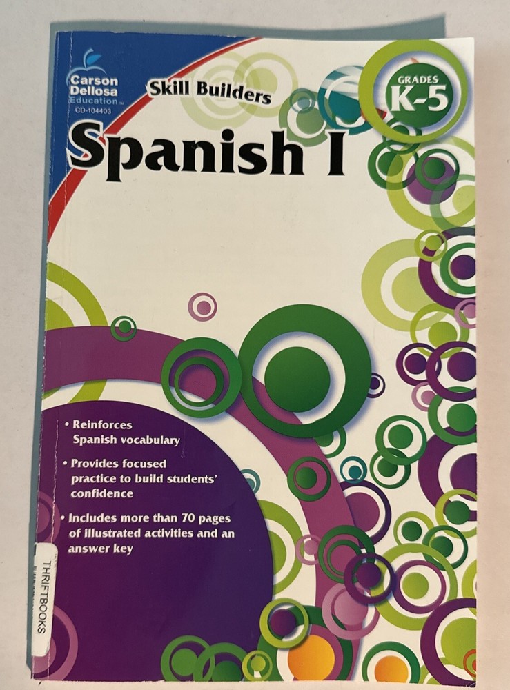 Skill Builders Spanish I by Carson-Dellosa & Spanish Notebook Dictionary