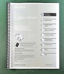 Sony DSC-H2/H5 Instruction Manual: 123 Pages & Protective Covers!