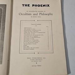 1931-32 Vintage Occult Book: The Phoenix By Manly Hall Limited Edition /3000