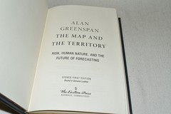 SIGNED Easton Press MAP & THE TERRITORY FORECAST Greenspan 169/650 LEATHER FINE!