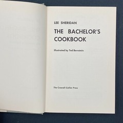 The Bachelor’s Cookbook by Lee Sheridan (1962, HB DJ) GC 190 pages