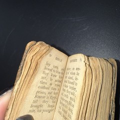1820 1st Edition Lansingburgh, NY Miniature Leather “Thumb Bible” Illustrations