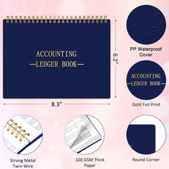 Accounting Ledger Book A5 Horizontal Ledger Books for Small Business Bookkeeping