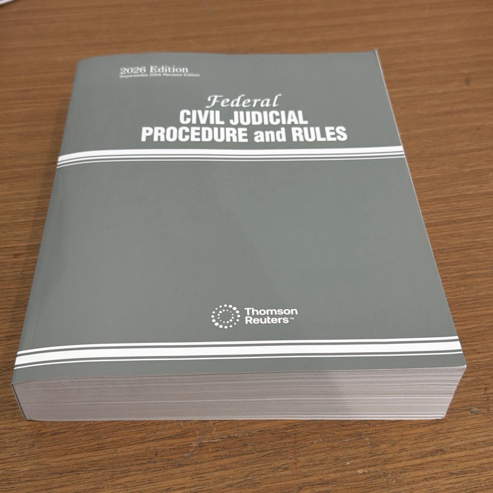 2026 Federal Civil Judicial Procedure & Rules Thomson Reuters UNUSED