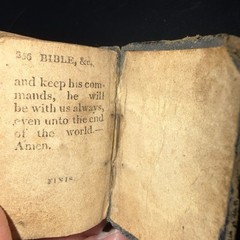 1820 1st Edition Lansingburgh, NY Miniature Leather “Thumb Bible” Illustrations