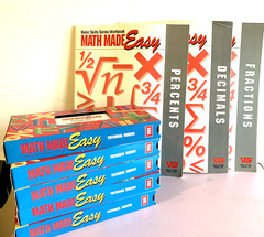 VTG Math Made Easy Tutorial Lot 5 VHS Tapes & 3 Clean Workbooks Homeschool Math