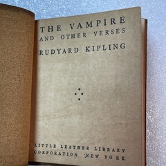Little Leather Library THE VAMPIRE AND OTHER VERSES by RUDYARD KIPLING