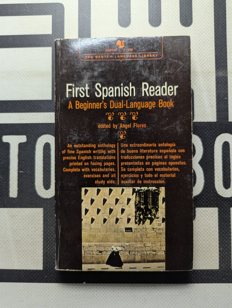 First Spanish Reader by Angel Flores 1964 Paperback A Beginner’s Dual-Language