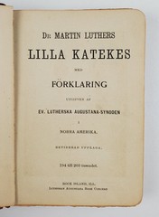 Antique 1902 Swedish Lilla Katekes Little Catechism Book Martin Luther